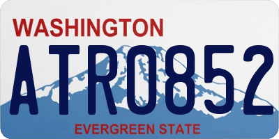 WA license plate ATR0852