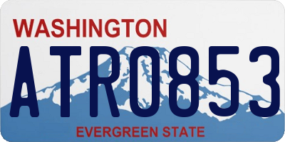 WA license plate ATR0853