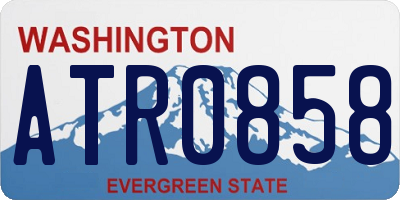 WA license plate ATR0858