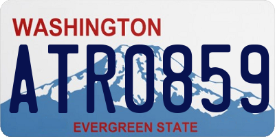WA license plate ATR0859