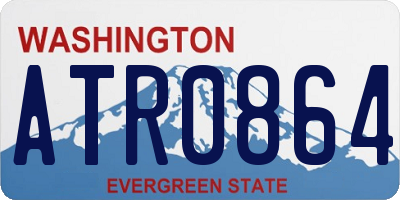 WA license plate ATR0864