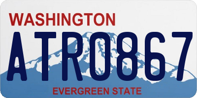 WA license plate ATR0867