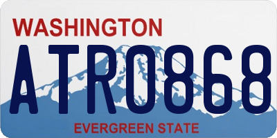 WA license plate ATR0868