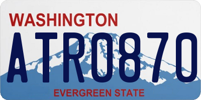WA license plate ATR0870