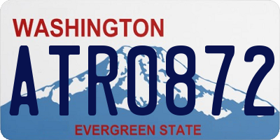 WA license plate ATR0872
