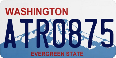 WA license plate ATR0875