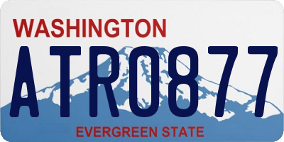 WA license plate ATR0877