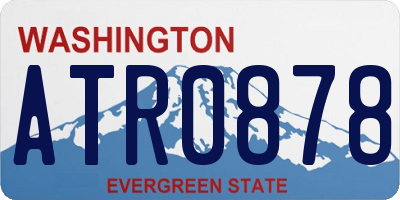 WA license plate ATR0878