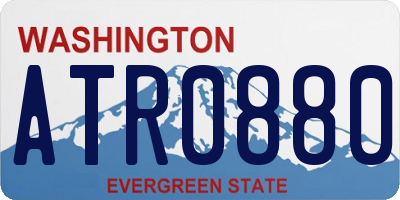 WA license plate ATR0880