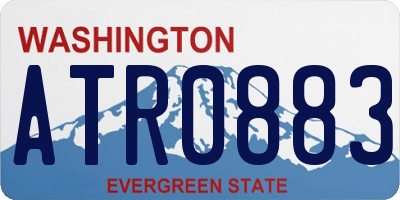 WA license plate ATR0883