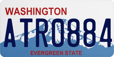 WA license plate ATR0884