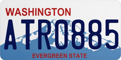 WA license plate ATR0885