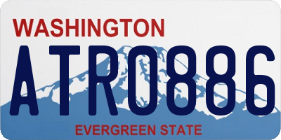 WA license plate ATR0886