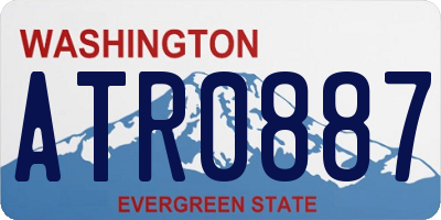 WA license plate ATR0887