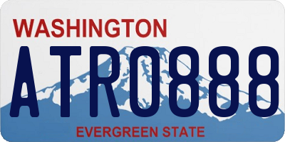 WA license plate ATR0888