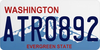 WA license plate ATR0892