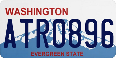 WA license plate ATR0896