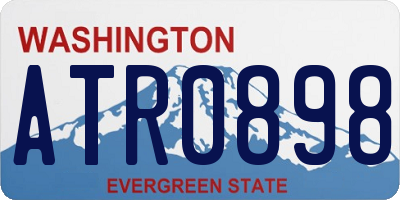 WA license plate ATR0898