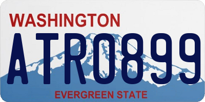 WA license plate ATR0899