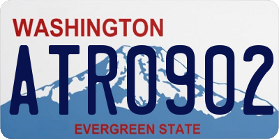 WA license plate ATR0902