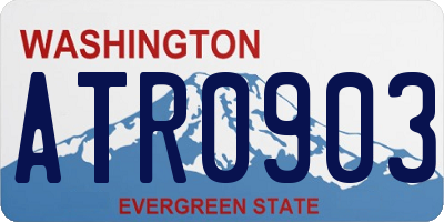 WA license plate ATR0903