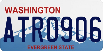 WA license plate ATR0906