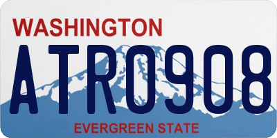 WA license plate ATR0908