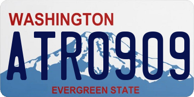 WA license plate ATR0909