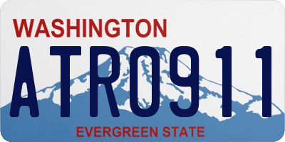 WA license plate ATR0911