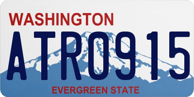 WA license plate ATR0915