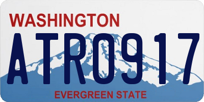 WA license plate ATR0917
