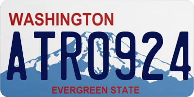 WA license plate ATR0924