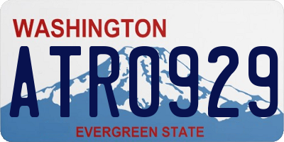 WA license plate ATR0929