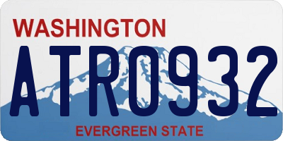 WA license plate ATR0932
