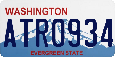 WA license plate ATR0934