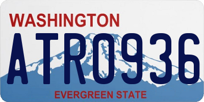 WA license plate ATR0936