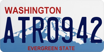 WA license plate ATR0942