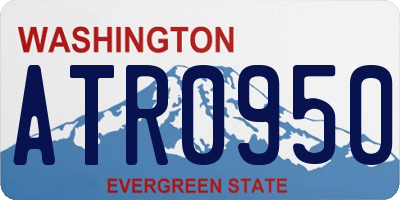 WA license plate ATR0950