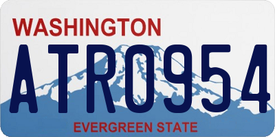 WA license plate ATR0954