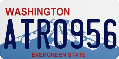 WA license plate ATR0956