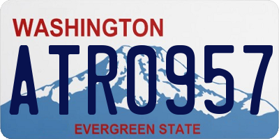 WA license plate ATR0957