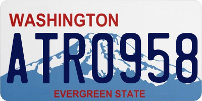 WA license plate ATR0958
