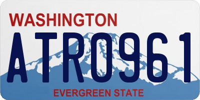 WA license plate ATR0961