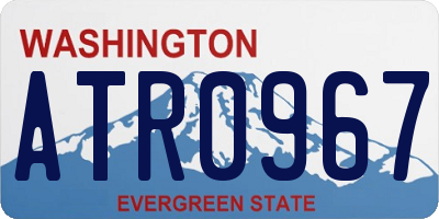 WA license plate ATR0967