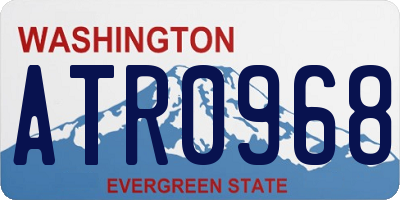WA license plate ATR0968