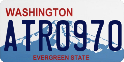 WA license plate ATR0970