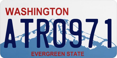 WA license plate ATR0971