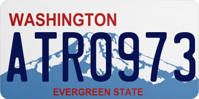WA license plate ATR0973