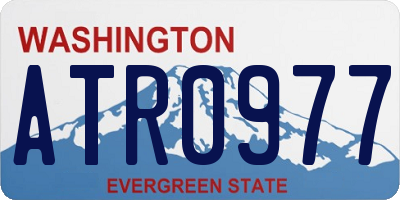 WA license plate ATR0977