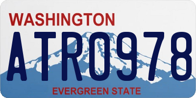 WA license plate ATR0978